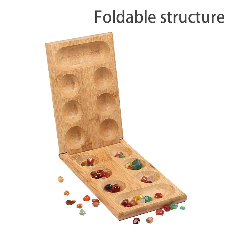 Mancala Holzspiel Klappbrett Klassisches Strategiespiel ab 7 Jahre