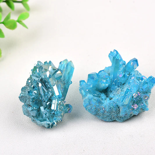 Natürlicher Blauer Quarz Kristall Cluster – Heilstein Deko Sammlung