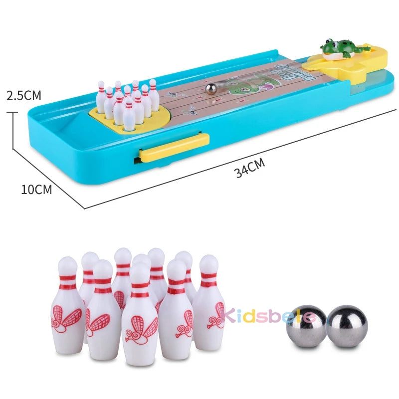 Kompaktes Mini Desktop Bowling – Interaktives Eltern-Kind Spiel für Kinder ab 7 Jahren