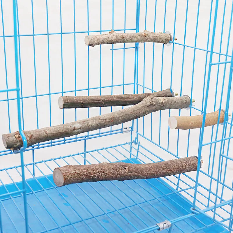 Rohholz Ständer für Vögel - Natürlicher Spielzeugspaß