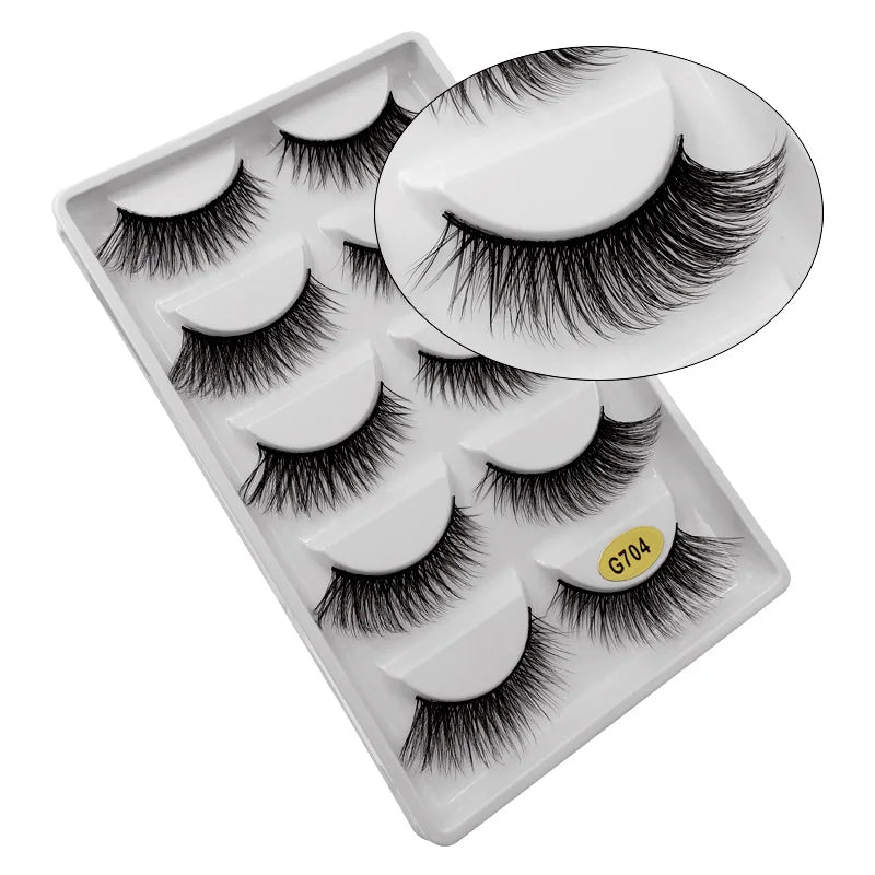 Natürliche 3D Nerz Wimpern – 3/5 Paar Flauschige, lange, wiederverwendbare Vollstreifen