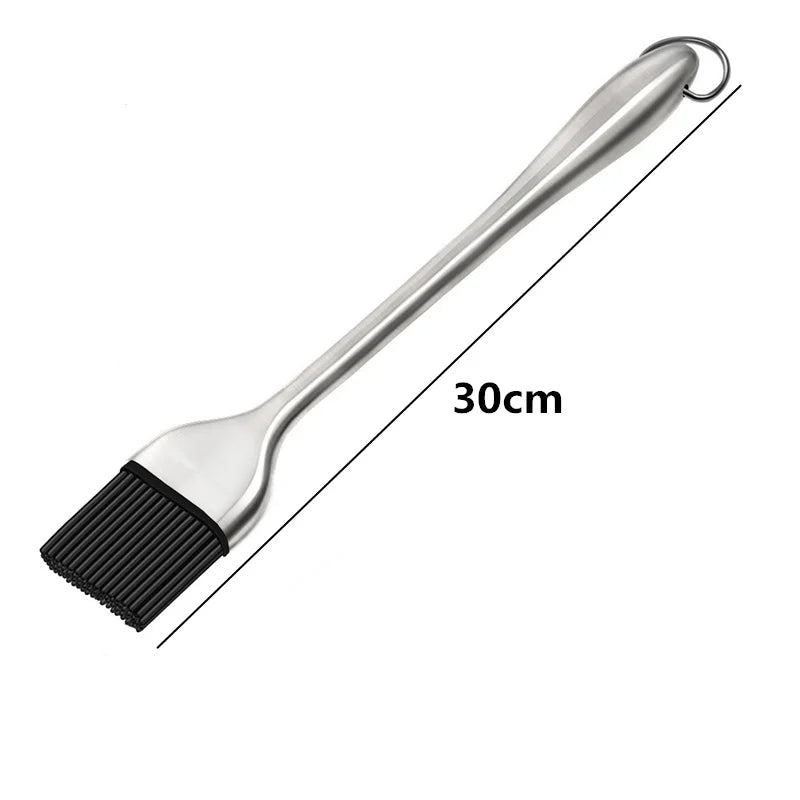 Silikon Grillpinsel BPA-frei mit Edelstahlgriff – Hitzebeständig, Backen