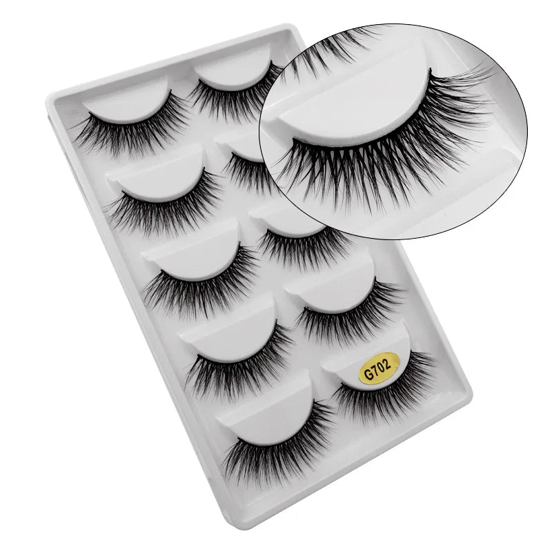 Natürliche 3D Nerz Wimpern – 3/5 Paar Flauschige, lange, wiederverwendbare Vollstreifen