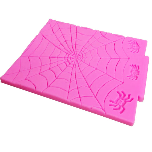Premium Silikon Backform: Spinnennetz - Spinne für Fondant, Kuchen, DIY Deko