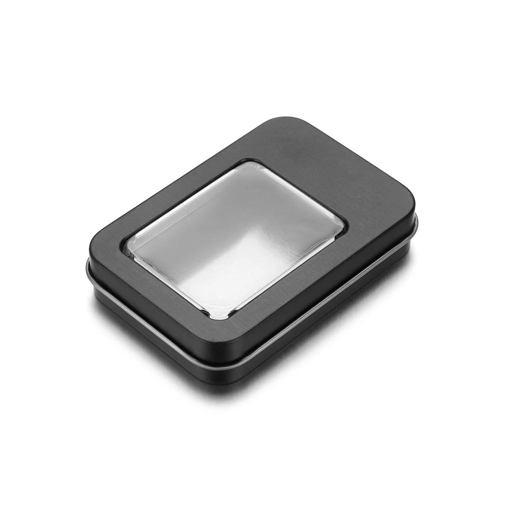 Robuste Metallbox zur sicheren Aufbewahrung mit durchsichtigem Deckel