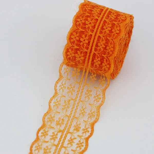 Elegantes 45 mm Spitzenstoff-Gurtband Weiß – 5 Yards Baumwolle, nachhaltig - vielseitig
