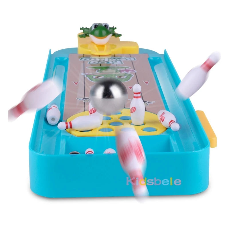Kompaktes Mini Desktop Bowling – Interaktives Eltern-Kind Spiel für Kinder ab 7 Jahren