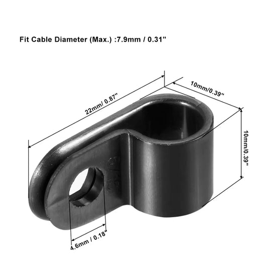 30 Stk R-Typ Kabelklemmen Set Nylon für ordentliches Kabelmanagement