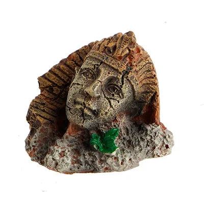 Antikes Aquariumornament im Resin-Stil – ägyptischer Pharao & römische Säule, 1 Stück