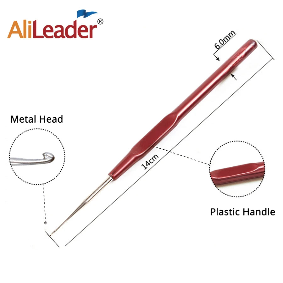 4-teiliges Aluminium-Häkelhaken-Set mit ergonomischem Griff in Dark Khaki – präzise & komfortabel