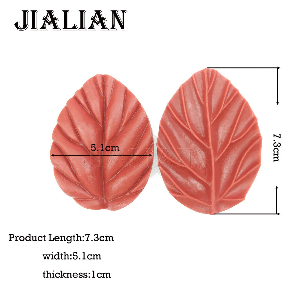 2er Set Silikonformen Blatt Design für Kuchen Fondant Backwerkzeug