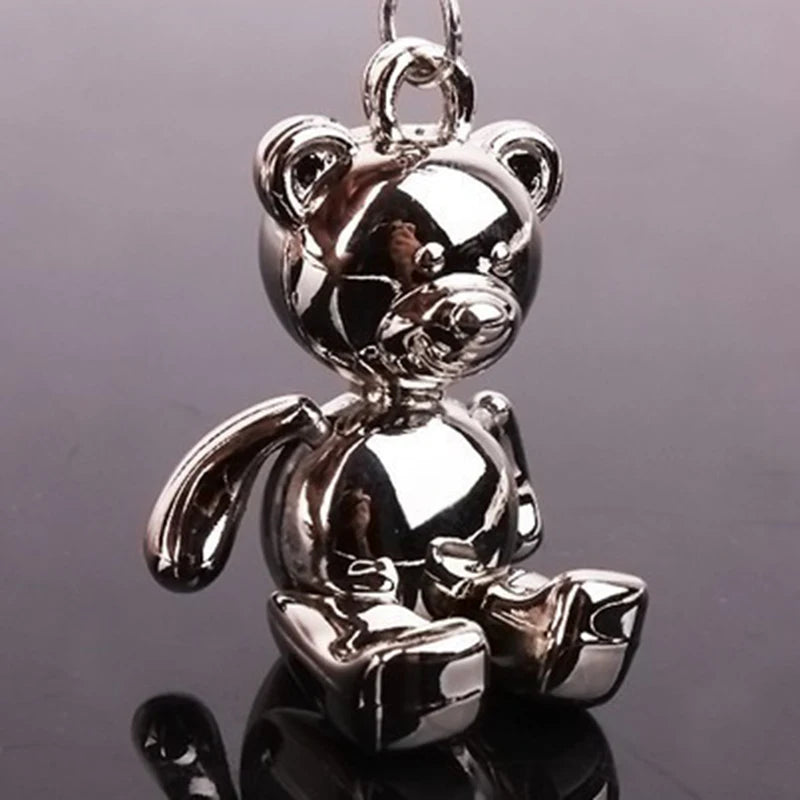 Stilvoll - robust: Unisex Teddybär-Schlüsselanhänger aus Metalllegierung