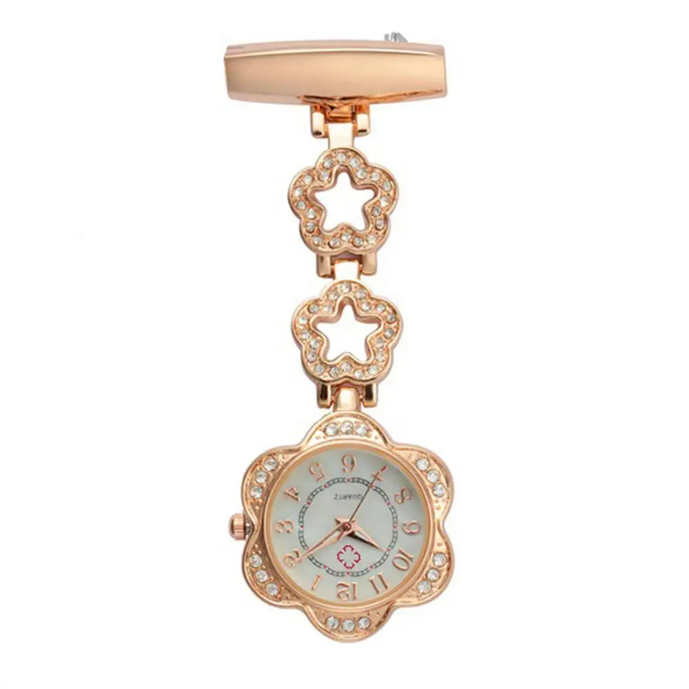 Stilvolle Clip-Taschenuhr mit Herz- oder Stern-Anhänger – Präzise Quarz-Analoguhr