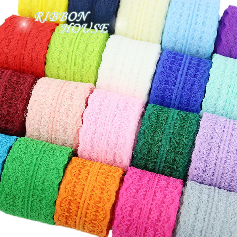 Elegantes 45 mm Spitzenstoff-Gurtband Weiß – 5 Yards Baumwolle, nachhaltig - vielseitig