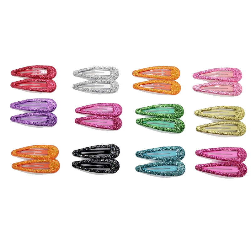Glänzende 20er Haarspangen-Set in bunten Candy-Farben – stilvoll - robust für Mädchen
