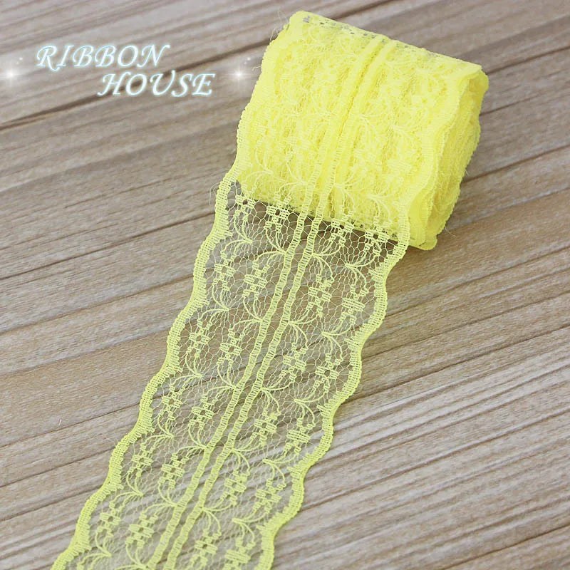 Elegantes 45 mm Spitzenstoff-Gurtband Weiß – 5 Yards Baumwolle, nachhaltig - vielseitig