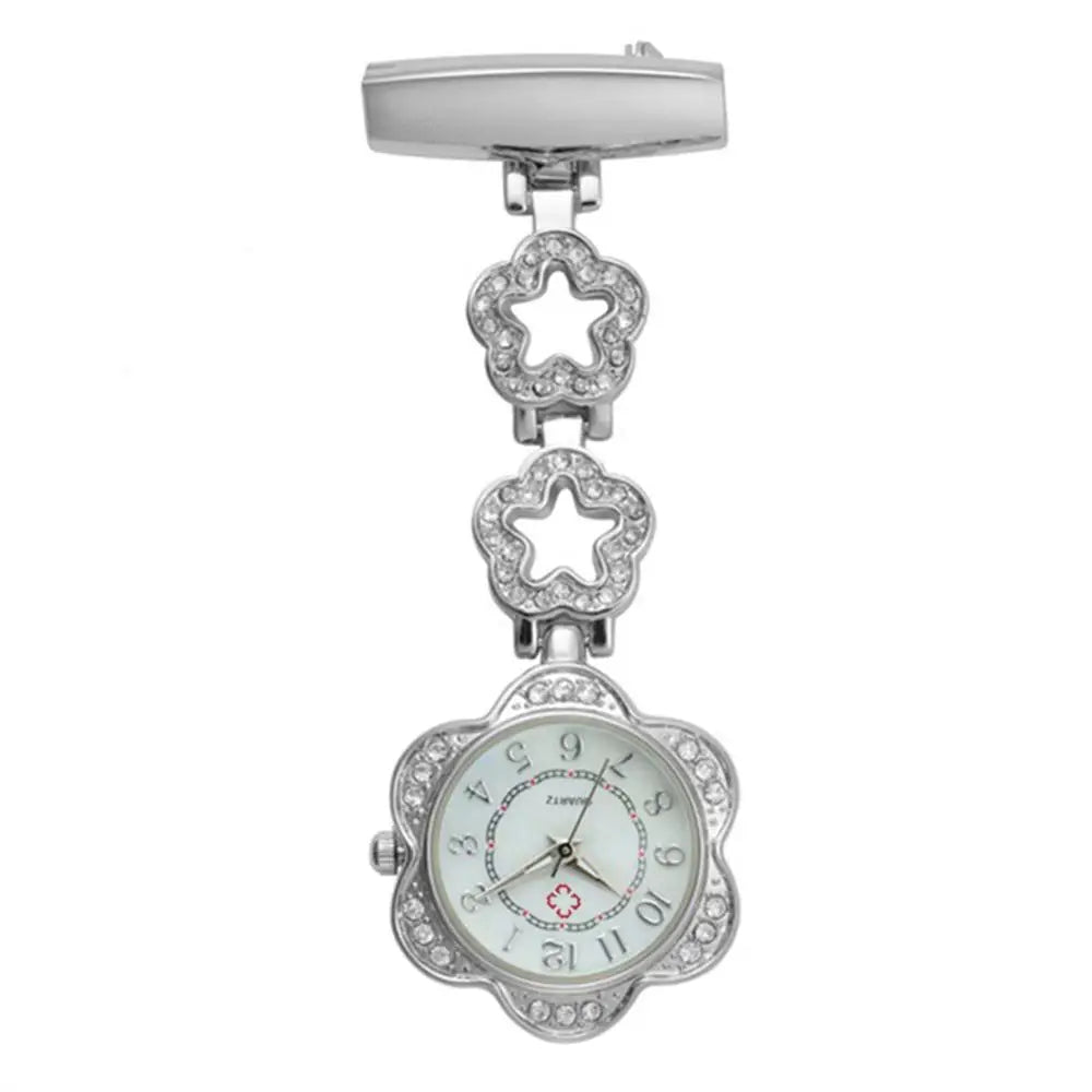 Stilvolle Clip-Taschenuhr mit Herz- oder Stern-Anhänger – Präzise Quarz-Analoguhr
