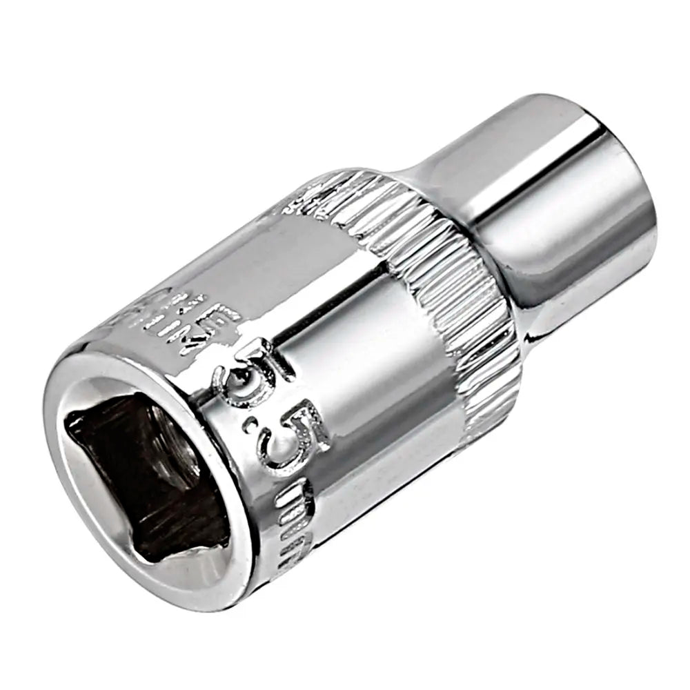 2er Set Kurze Steckschlüssel 1 4 Zoll 5,5 mm Cr-V 6-Punkt Chrom Buchsen