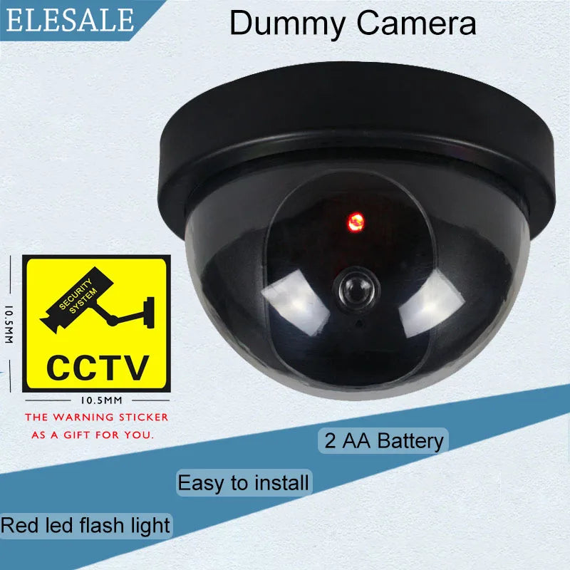 Realistische schwarze Dummy CCTV-Kamera mit blinkender LED – Abschreckung pur