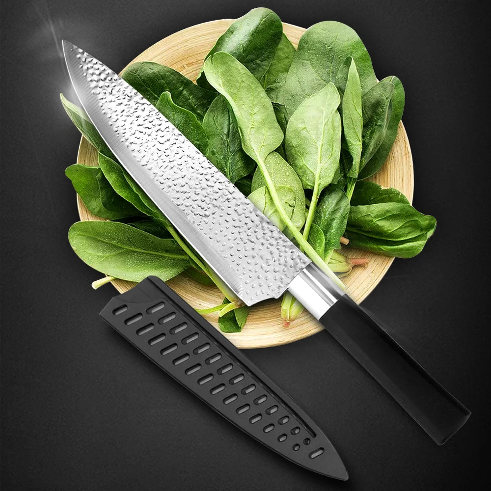 Küchenmesser Chef 7CR17 440C Edelstahl Antihaftklinge Brotschneider Utility Santoku Set