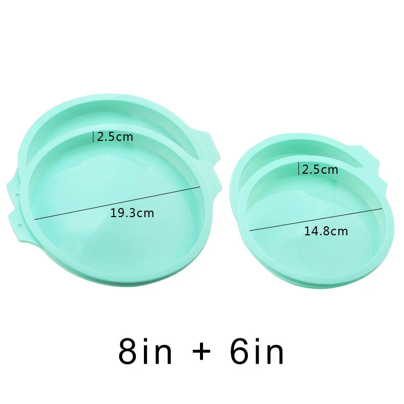 Antihaft Silikon Kuchenform 4/6/8 Zoll – Perfekt für DIY Torten - Backen