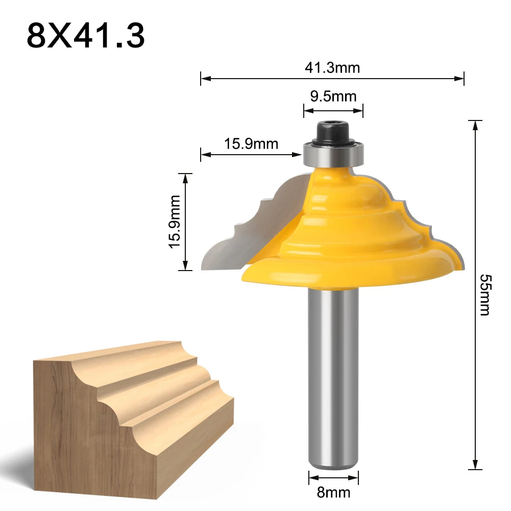 Randfräser Router Bit Französischer Barock Stil Holz Cutter 8 mm Schaft