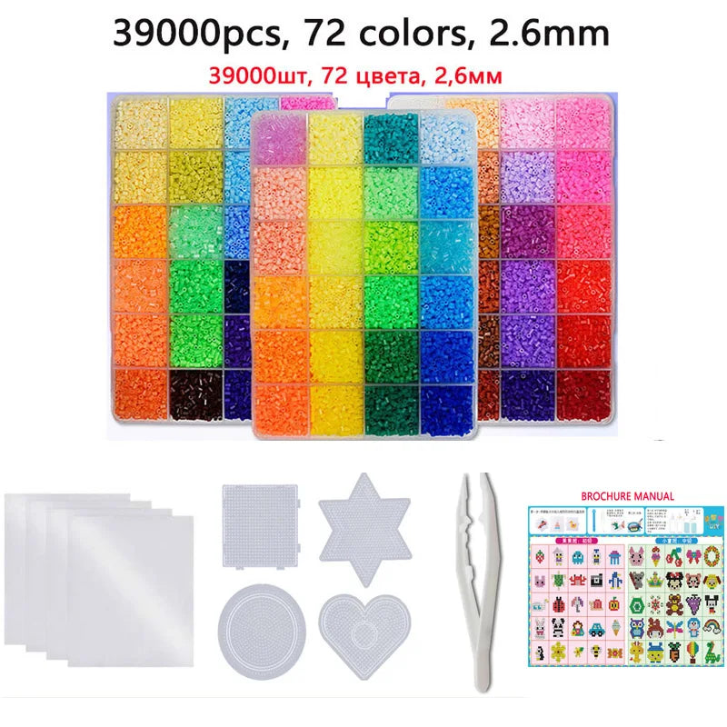 Hama Perlen Box Set 24 72 Farben Pädagogisches Kinder DIY Puzzle