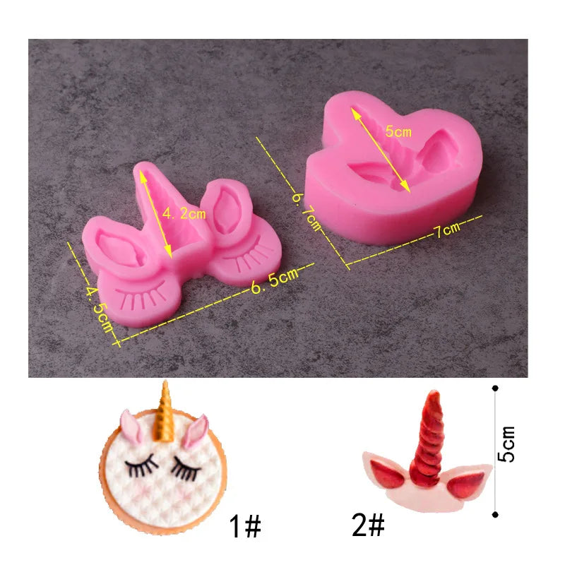 Einhorn Silikon Backform 3D Fondant Kuchenform für kreative Deko