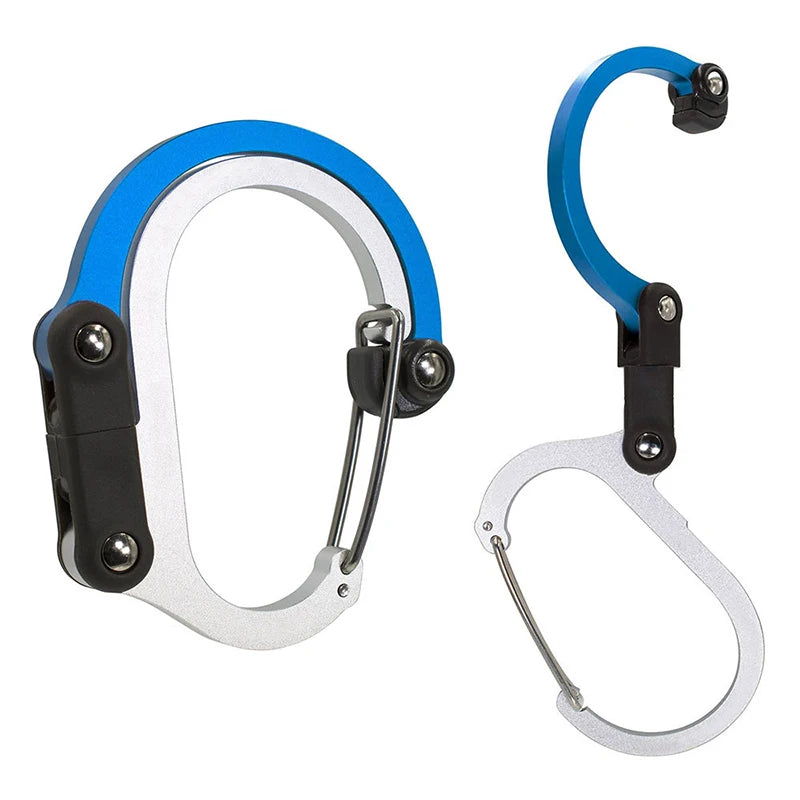 Multifunktionaler Hybrid Karabiner Clip mit 360 Grad Drehbarer Schnalle