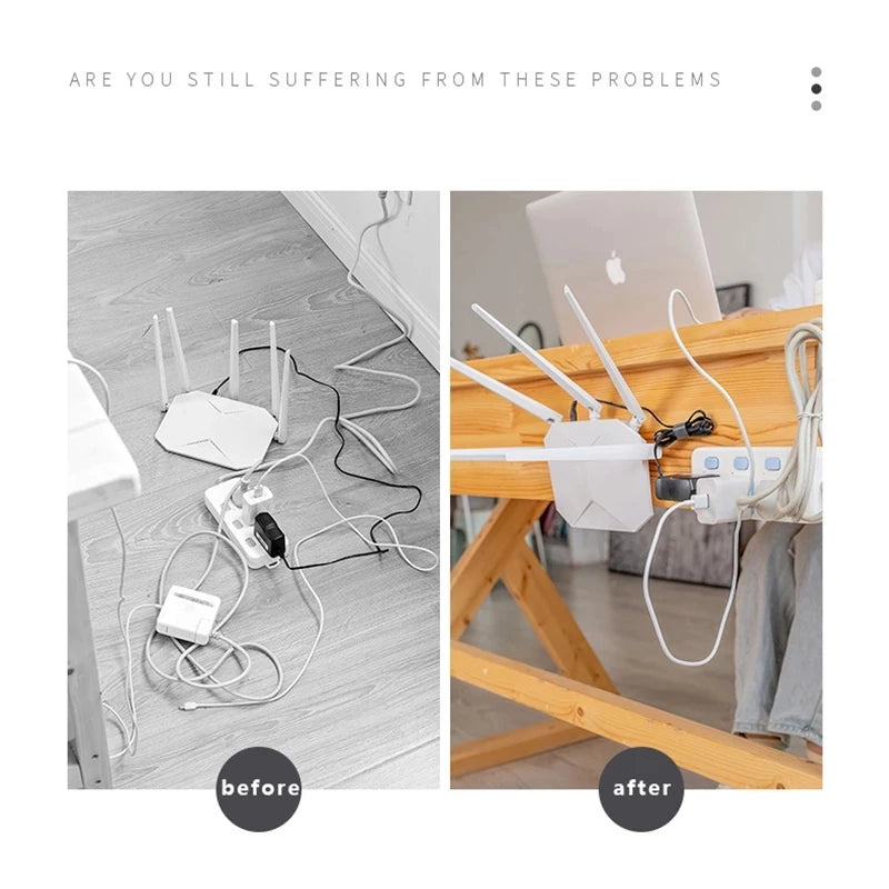 Kabel Organizer Clips mit starkem Klebeband für sicheren Halt bis 10 kg