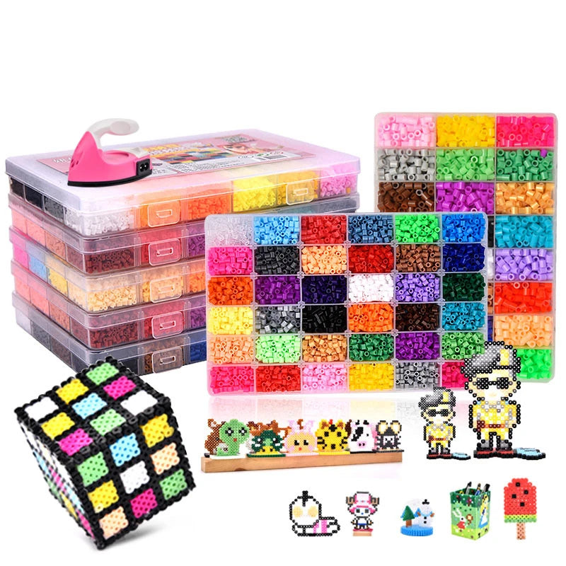 Hama Perlen Box Set 24 72 Farben Pädagogisches Kinder DIY Puzzle