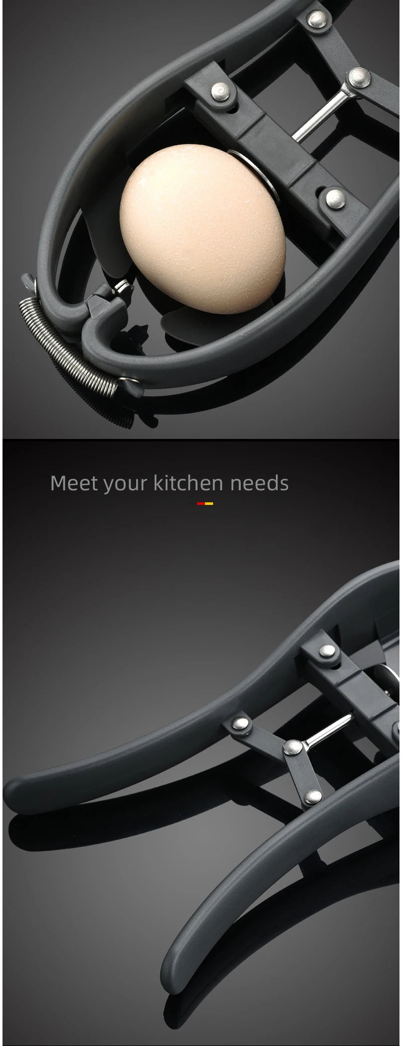 Eierschalenöffner aus Edelstahl mit Separator und Küchenzubehör