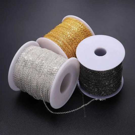 5m Gold Bronze Überzogene Ketten für Schmuck DIY Halskette Material