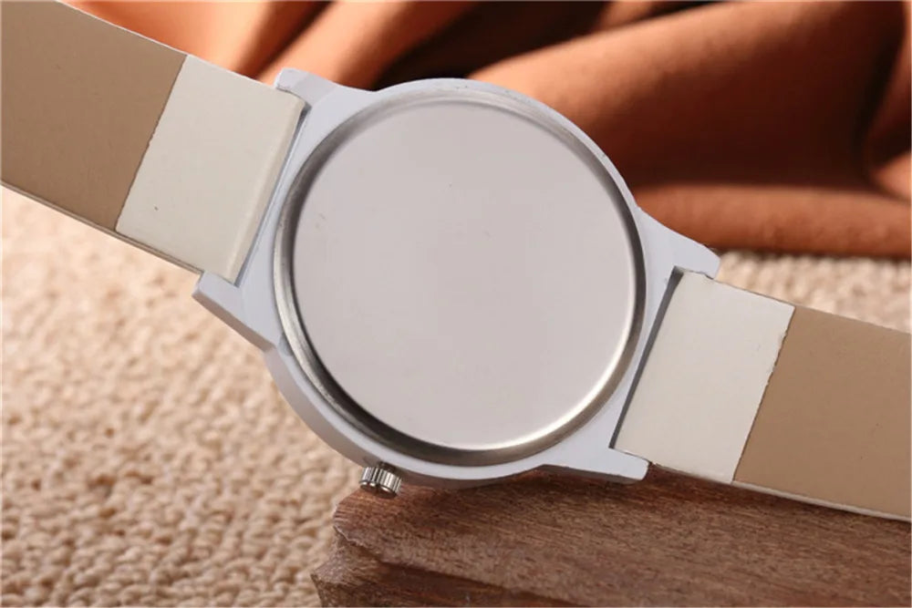 Stilvolle Unisex Sportuhr Quarzwerk Lederband | Mode Armbanduhr Elegant