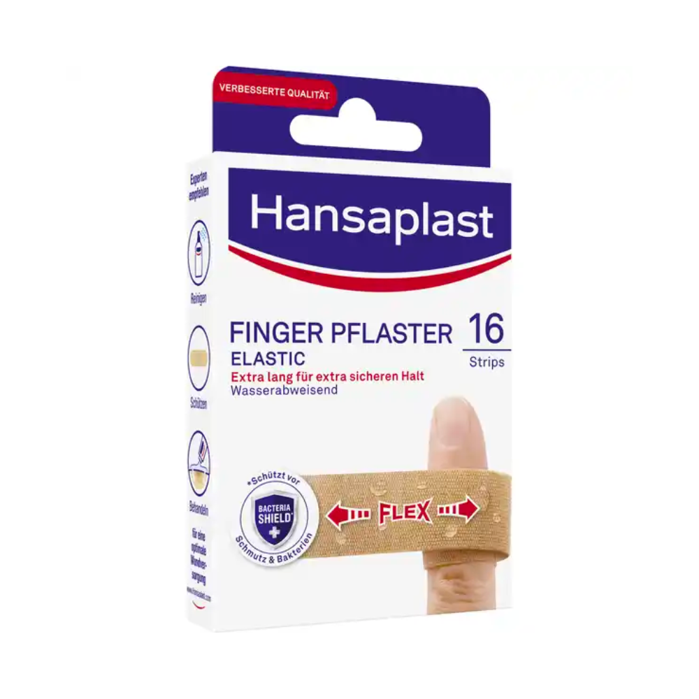 Elastische Fingerkuppenpflaster, 19 x 120 mm, 16 Stück Packung