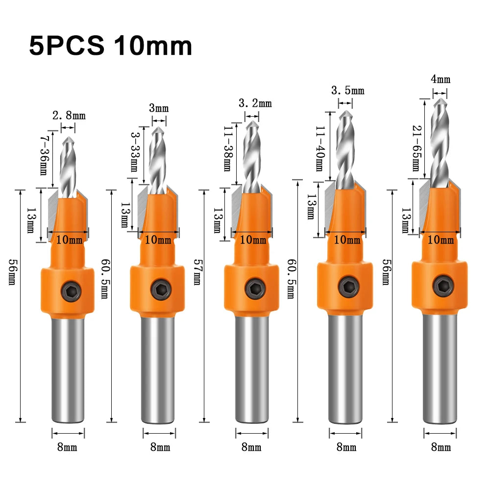 HSS Senker Router Bit mit 8mm Schaft für präzise Holzbearbeitung