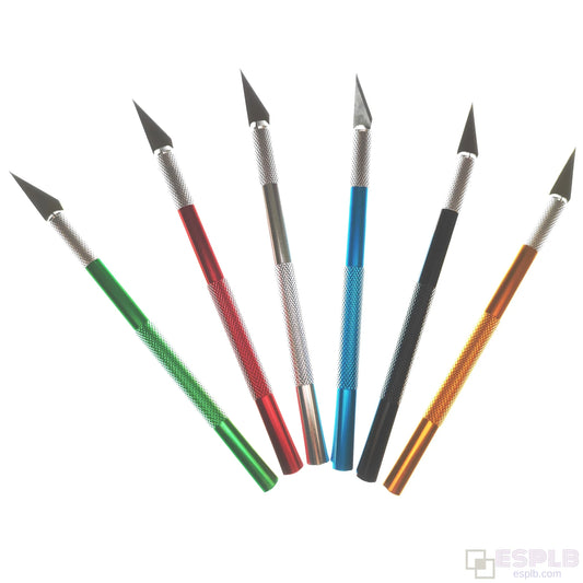 Metall Bastelmesser mit rutschfestem Griff und extra Klingen Set