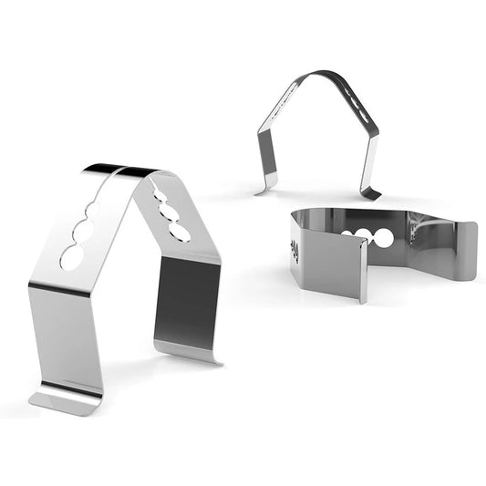 4-teiliges Universal Edelstahl BBQ Thermometer Sonde Clip Set – robust - spülmaschinenfest