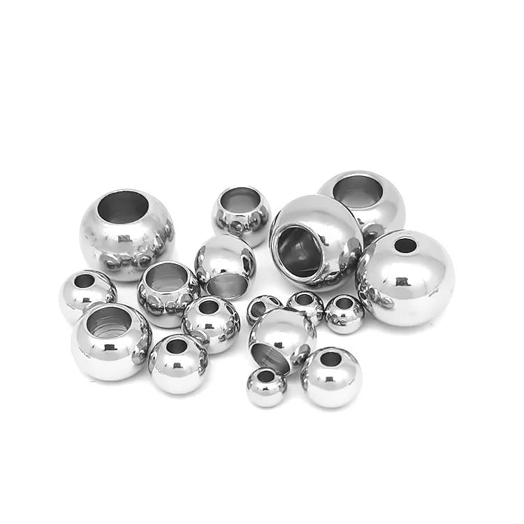 Rose Gold Edelstahl Spacer Perlen für Schmuck DIY, 100 Stück