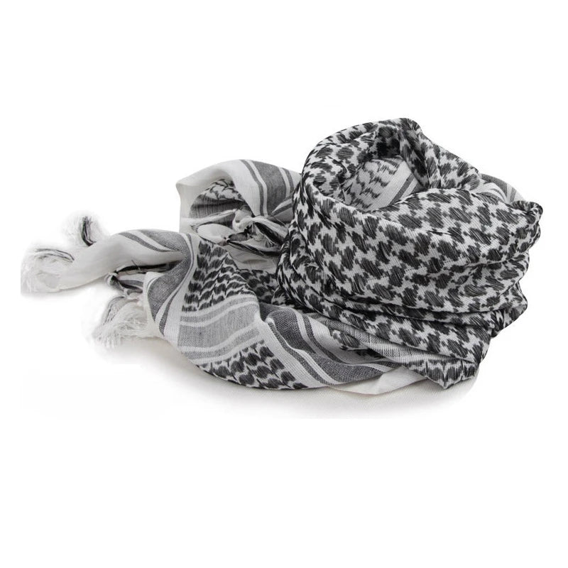 Taktischer Keffiyeh Shemagh Schal aus Baumwolle für Kopf und Hals