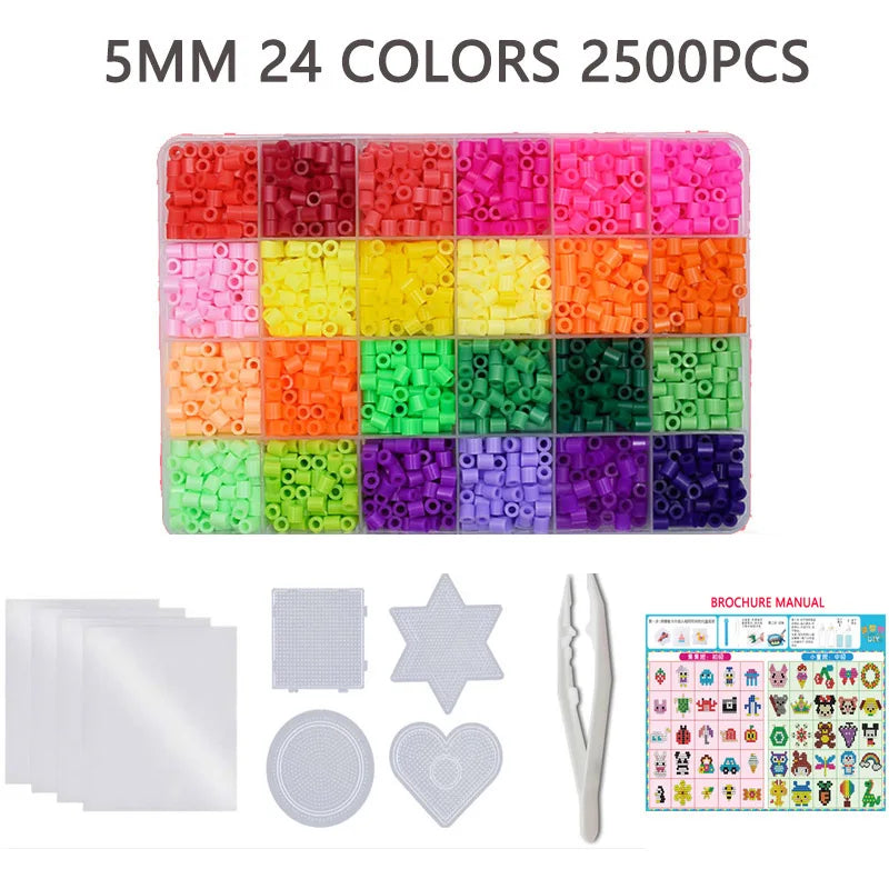 Hama Perlen Box Set 24 72 Farben Pädagogisches Kinder DIY Puzzle