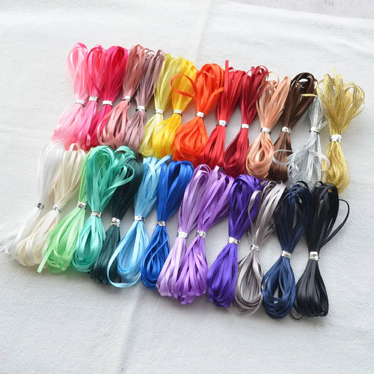 10 Meter Satinband 3mm für Hochzeit Geschenk Deko und DIY Projekte