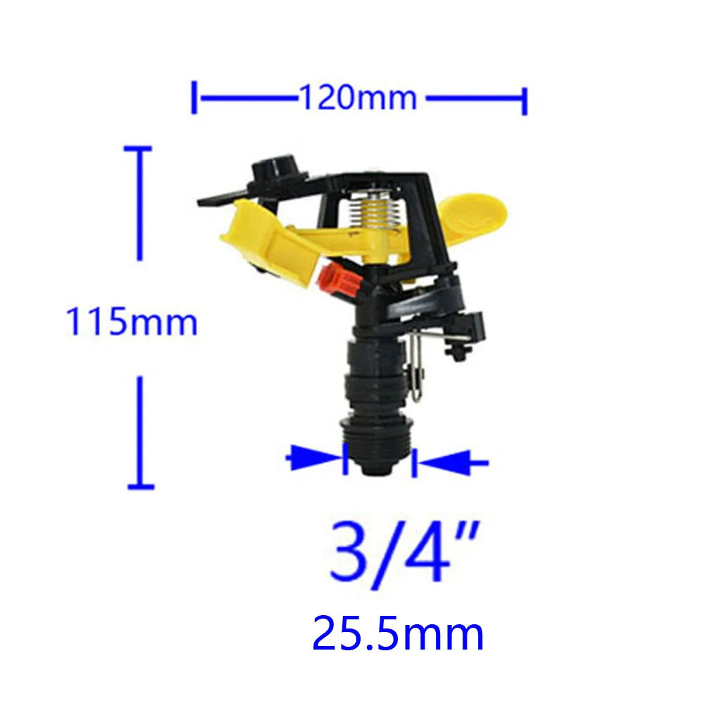 Drehbarer Rasen- und Landwirtschaftssprinkler 1/2 3/4 Zoll verstellbar