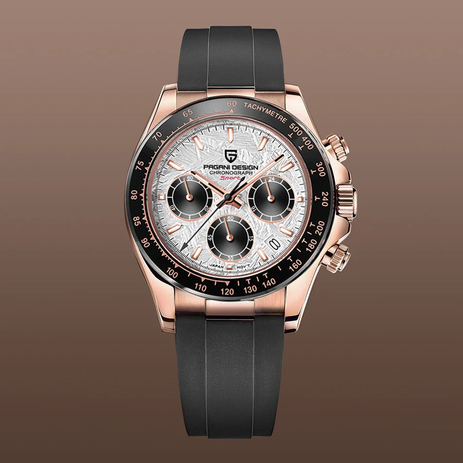 PAGANI DESIGN Luxus-Chronograph mit Meteoritkristall-Zifferblatt