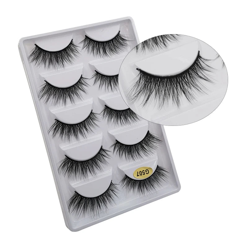 Natürliche 3D Nerz Wimpern – 3/5 Paar Flauschige, lange, wiederverwendbare Vollstreifen
