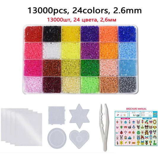 Hama Perlen Box Set 24 72 Farben Pädagogisches Kinder DIY Puzzle