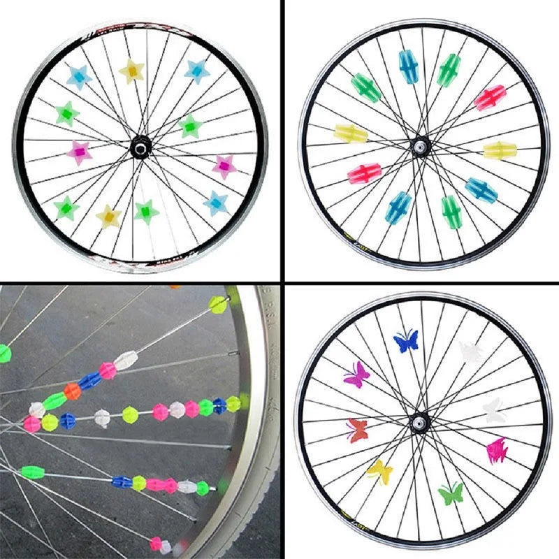 Bunte Leucht-Speichenhüllen für Fahrrad – Sichere - stylische Radverzierung