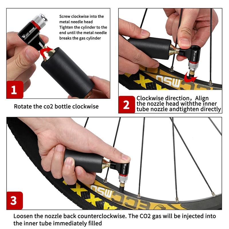 Mini Fahrradpumpe aus Aluminium kompatibel mit Presta und Schrader Ventilen