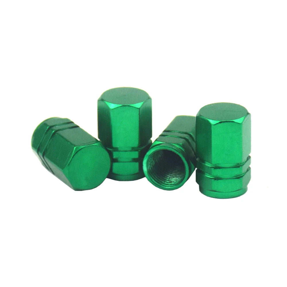 Aluminium Ventilkappen 4er Set 16 mm x 10 mm Schutz für Reifen
