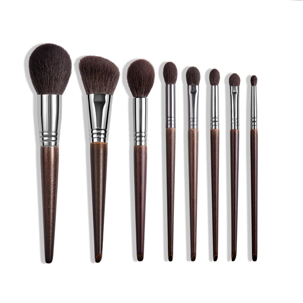 Make-up Pinsel Set 24-teilig natürliches Ziegenhaar Profi Kit